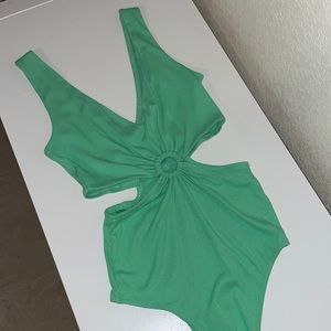 Green bodysuit with cutouts | XS